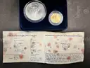Ten Dollar Gold Coin and Silver Dollar