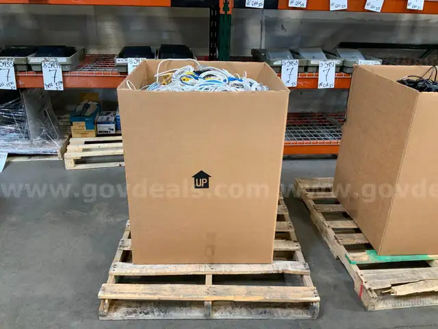 Box of Cables and Cords 29&#x27;x29x36