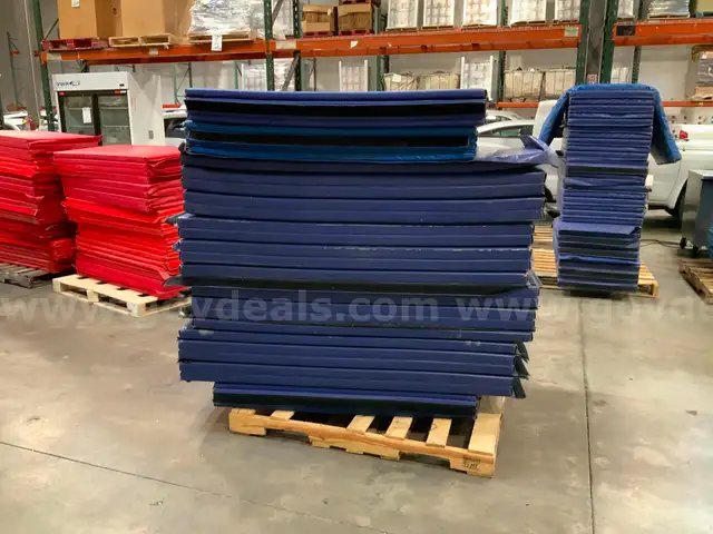 Pallet of Blue Gym Mats