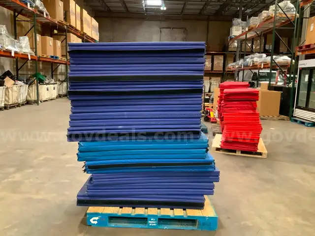 Pallet of Blue Gym Mats