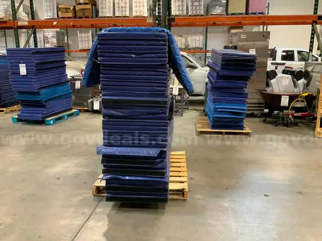 Pallet of Blue Gym Mats