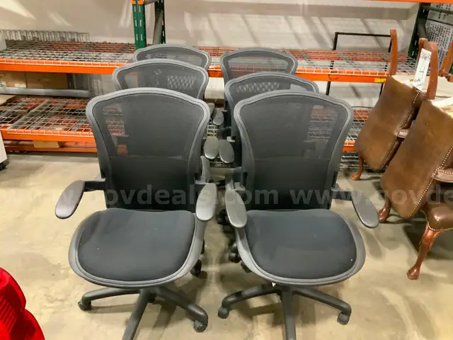 6 Black Office Chairs