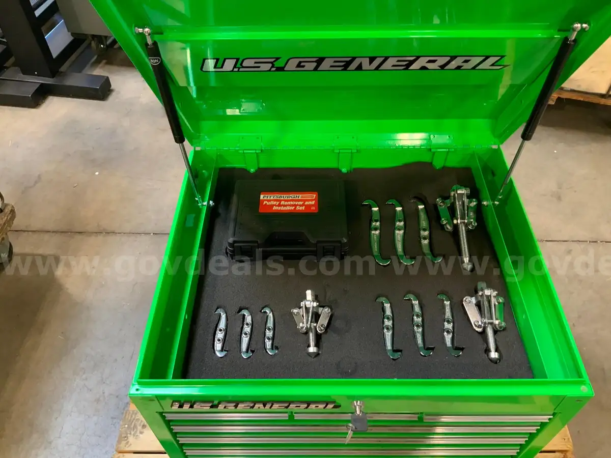 US General Tool Box with Tools inside AllSurplus