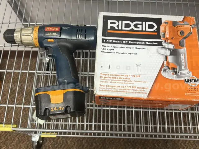 Rigid compact router and Ryobi 14.4 drill