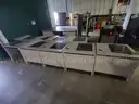 9x Glass-top Desks