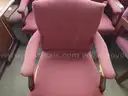 3x Red Arm Chairs