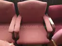 3x Red Arm Chairs