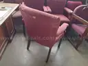 3x Red Arm Chairs