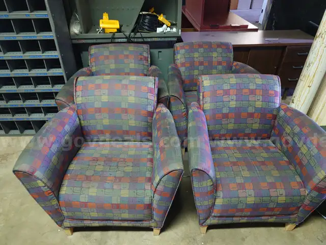 4x Fabric Armchairs