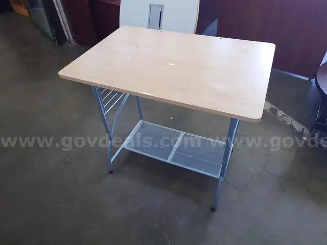Wooden Table with Footrest