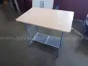 Wooden Table with Footrest
