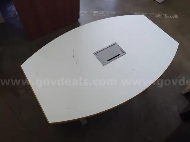 Wooden Table with AC outlet