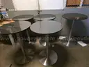 Lot of 5x Granite High Top Tables