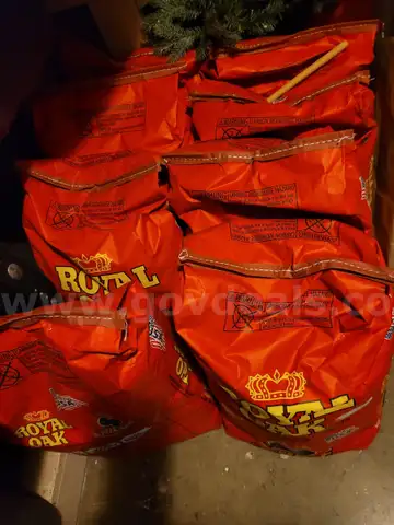 Bags of charcoal briquets
