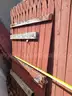 Red wood stockade fencing