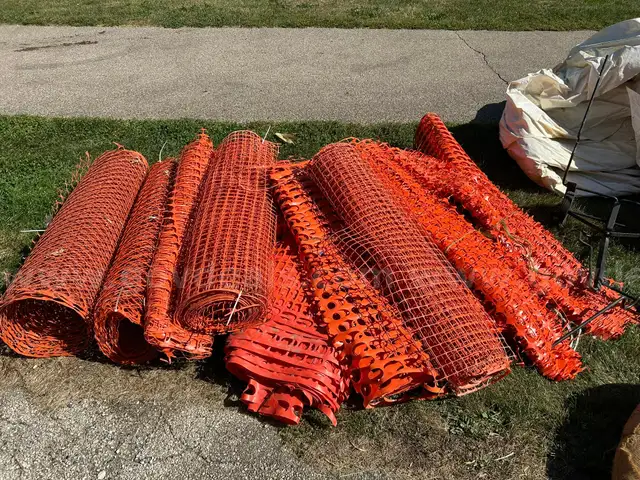 Large Lot of Snow Fencing