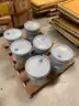 LOT of (6) 5-Gallon Sherwin Williams Pro Industrial Black Paint