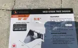 UNUSED 2025 WOLVERINE TREE DIGGER ATTACHMENT MODEL TD-13-36R FOR UNIVERSAL SKID STEER