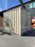 10FT OFFICE / STORAGE CONTAINER, FORK POCKETS WITH SIDE DOOR ENTRANCE &#x26; SIDE WINDOW, APPROX 99&#x27;&#x27; T x 86&#x27;&#x27; W x 108&#x27;&#x27; DEEP