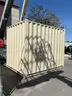 10FT OFFICE / STORAGE CONTAINER, FORK POCKETS WITH SIDE DOOR ENTRANCE &#x26; SIDE WINDOW, APPROX 99&#x27;&#x27; T x 86&#x27;&#x27; W x 108&#x27;&#x27; DEEP
