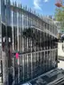 SET OF UNUSED 14FT BI PARTING WROUGHT IRON GATES, 7FT EACH PIECE (14FT TOTAL WIDTH). 2 PIECES PER SET, DEER DESIGN