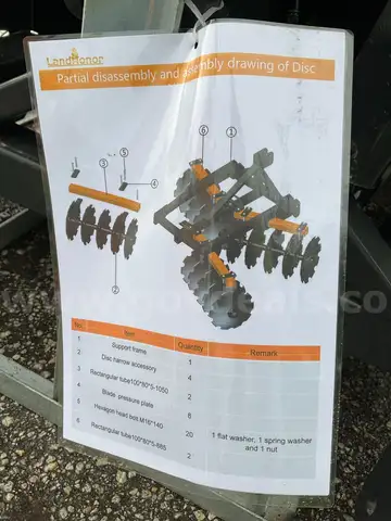 UNUSED 2024 TRACTOR DISC HARROW 84in ATTACHMENT MODEL DH-22-72W