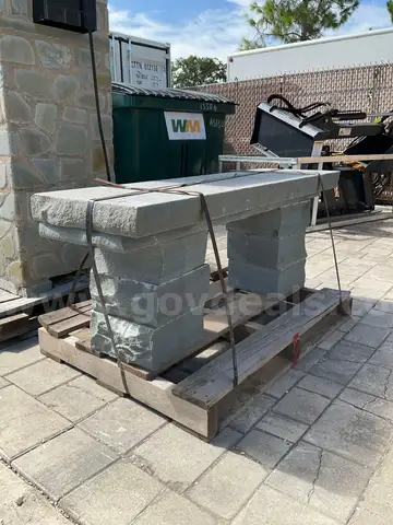 ( 1 ) STONE BENCH, APPROX 60in W x 18in L x 24in T