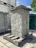 ( 1 ) STONE DRIVEWAY PILLAR, APPROX 47in T x 31in W x 31in L