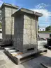 ( 1 ) STONE DRIVEWAY PILLAR, APPROX 47in T x 31in W x 31in L