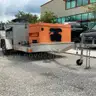 BEAR TRACK ALUMINUM UTILITY 65in X 120in VOYAGER TRAILER WITH HONDA GENERATOR, RIDGID 48R-0S STORAGE UNIT &#x26; ZOMBIEBOX