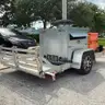 BEAR TRACK ALUMINUM UTILITY 65in X 120in VOYAGER TRAILER WITH HONDA GENERATOR, RIDGID 48R-0S STORAGE UNIT &#x26; ZOMBIEBOX