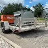 BEAR TRACK ALUMINUM UTILITY 65in X 120in VOYAGER TRAILER WITH HONDA GENERATOR, RIDGID 48R-0S STORAGE UNIT &#x26; ZOMBIEBOX