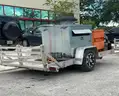 BEAR TRACK ALUMINUM UTILITY 65in X 120in VOYAGER TRAILER WITH HONDA GENERATOR, RIDGID 48R-0S STORAGE UNIT &#x26; ZOMBIEBOX