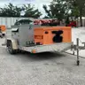 BEAR TRACK ALUMINUM UTILITY 65in X 120in VOYAGER TRAILER WITH HONDA GENERATOR, RIDGID 48R-0S STORAGE UNIT &#x26; ZOMBIEBOX