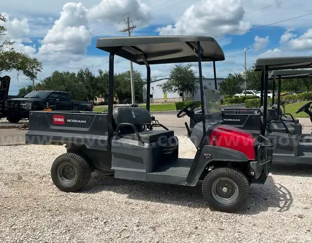 2020 TORO WORKMAN GTX EFI UTV MODEL 07409; GAS POWERED; POWERED DUMP BED; RUNS AND OPERATES