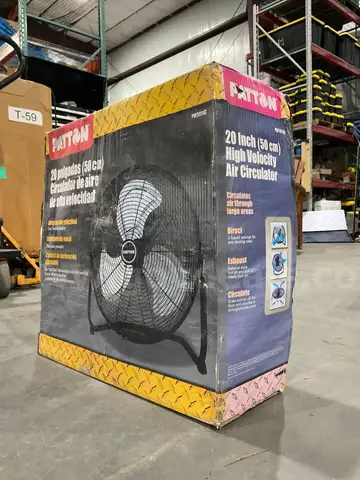 PATTON 20 INCH HIGH VELOCITY AIR CIRCULATOR FAN; 3 SPEED