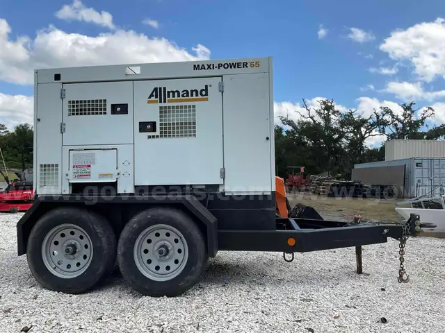 ALLMAND GENERATOR MODEL MP65-8D1, DIESEL, TRAILER MOUNTED