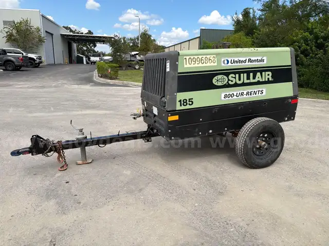 2019 SULLAIR 185 TRAILER MOUNTED AIR COMPRESSOR, 185 CFM