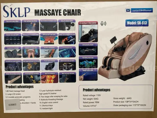 NEW MASSAGE CHAIR , ZERO GRAVITY MODE, AI INTELLIGENT VOICE CONTROL