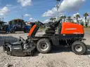 JACOBSEN TURF CAT RIDE ON MOWER, GAS POWERED, 4WD, STARTS RUNS PUMP HOUSING BROKEN