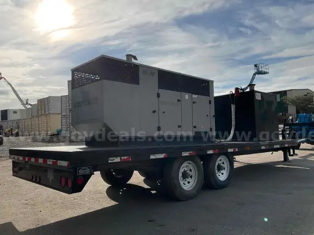 2015 PJ DECKOVER TRAILER W/ WINPOWER DX90F4-XA DIESEL GENERATOR  & MIDWEST INDUSTRIAL TANK