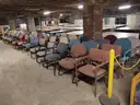 Lot of Approx 60 Stationary Chairs - Mixed Wood &#x26; Metal Frame