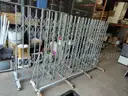 Lot of 2 - Rolling Expandable Safety Barricade Gates