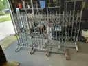 Lot of 2 - Rolling Expandable Safety Barricade Gates
