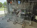 Lot of 2 - Rolling Expandable Safety Barricade Gates