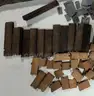 Vintage Lot of Collectable Metal Printing Press Typeset, Wood Blanks, etc