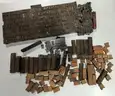 Vintage Lot of Collectable Metal Printing Press Typeset, Wood Blanks, etc