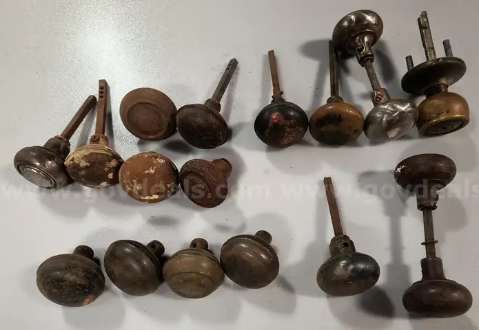 Vintage Lot of Collectable Door Knobs - Metal