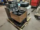 Pallet Lot of Assorted SCRAP Items (Computers, Battery Backups, Speakers, etc etc)