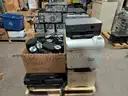 Pallet Lot of Assorted SCRAP Items (Computers, Battery Backups, Speakers, etc etc)
